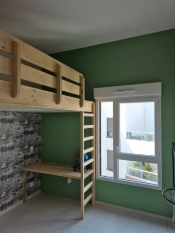 lit mezzanine avec bureau